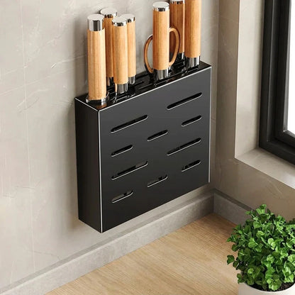 Royeva Magnetic Knife Holder for Kitchen Wall- Adhesive No-Drill  Knife Storage Rack