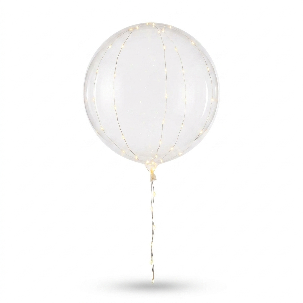 Royeva Transparent LED Light Up Balloons-Party Decor Set