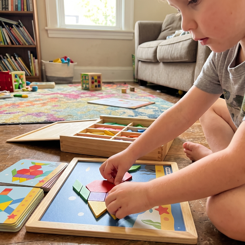 Royelle Wooden Magnetic Building Blocks-Educational STEM Toy For Kids