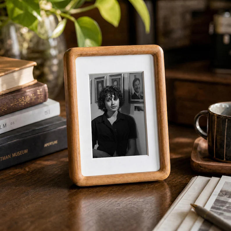 Eloria Wooden Picture Frame for Wedding & Portrait Photos - Multiple Sizes