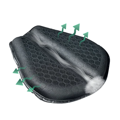 Novara Motorcycle Gel Seat Pad for Long Distance Comfort & Back Support